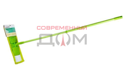 Швабра для пола с насадкой из микрофибры Solid PERFECTO LINEA зеленая